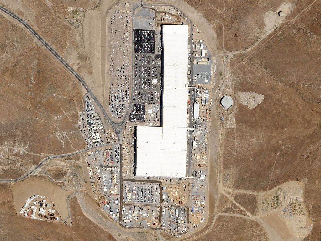 Tesla Gigafactory 1 located in Reno, Nevada. Image Source: https://en.wikipedia.org/wiki/Gigafactory_1#/media/File:Tesla%27s_Gigafactory_on_2017-08-08_by_Planet_Labs.jpg